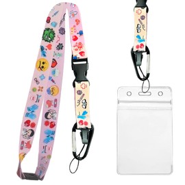 VERY IMPORTANT RUNNER - Nurse Lanyard 56 x 2 cm with Carabiner, Safety Lock & Card Case with Strap - Lanyard for Nurse & Medical Lanyard (Pink with Colour Gradient)