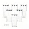Double Wall Reusable Drinking Cup With Straw Eco Friendly BPA