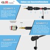 JRready JRSSWCONN23B01 IP68 Industrial Waterproof Connector, 2 Pin, CP-20 Circular
