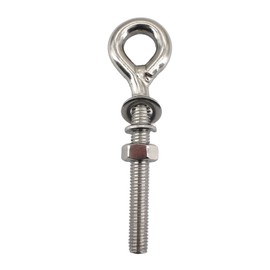 2 Pcs M14 Stainless Steel Eye Bolt with Nut and Washers Long Shank Threaded Rod Ring Bolt Closed Ring