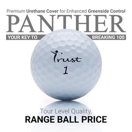 Trust Golf Ball Panther | Engineered to Break 100 | Big MAX Core for Maximum Distance & Precision Flight | Ultra-Soft Feel with Urethane Cover for Stopping Power (12 Balls, White)