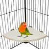 Wontee Bird Perch Stand 2 Pack Wooden Platform Corner Ledge