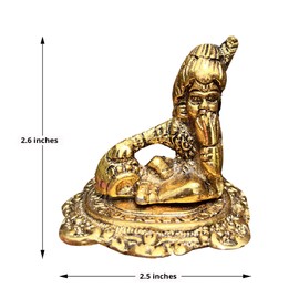 Wonder Care WC_Krishna Statue for Janmasthami Baby Shower Return Gifts and House Warming Return Gifts Decorative Items Figurines Krishna Idol Avatar Baby Aluminum Pooja Decoration Items Indian Gifts