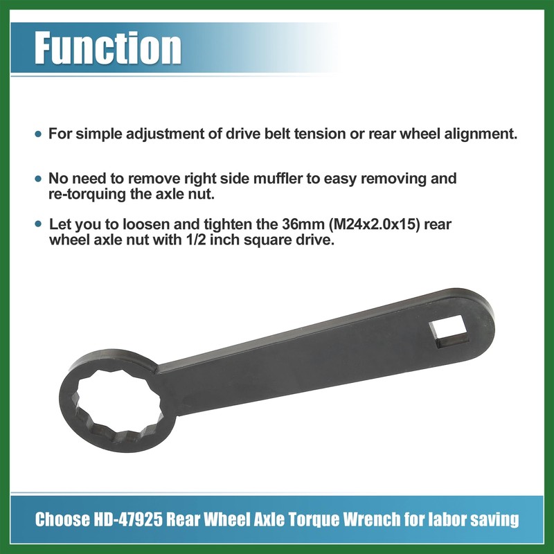 Motoforti 36mm Rear Wheel Axle Nut Torque Wrench Hand Tools