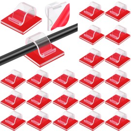 Namalu 240 Pcs Cable Clips Outdoor Wire Clip Adhesive Cable Hook Cord Organizer Holder R Shape Christmas Light Clip for Desk Wall Cable Management String Lights Fairy Light Decoration(Clear, Large)