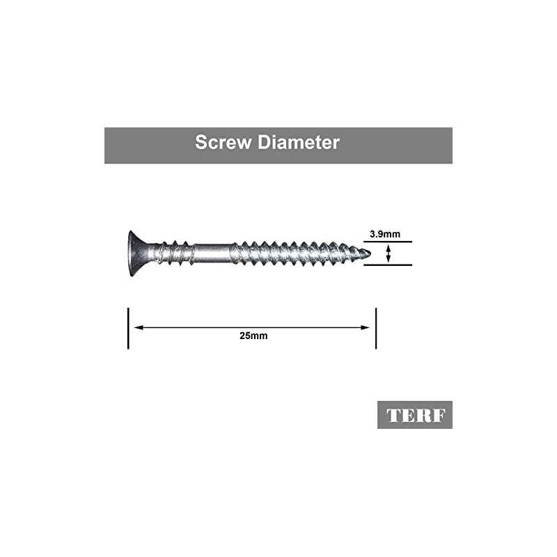 TERF® Drywall Screw with Reverse Thread Gimlet Point Screws Zinc