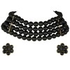 I Jewels Juego de gargantilla de perlas blancas chapadas en