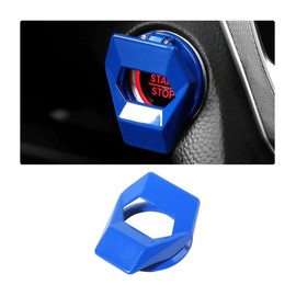 CGEAMDY Car Ignition Button Cover, Start Stop Button Cover, Car Start Button Decoration Ring, Suitable for a Wide Range of Vehicles on the Market (Blue)