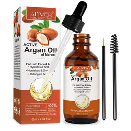 Argan Oil for Hair, Morocco Argan Oil for Hair, 60 ml, 100% Natural, Organic, Cold Press Argan Oil for Hair, Face, Skin