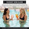 Floating Wine Glasses for Pool (18 Oz | Set of