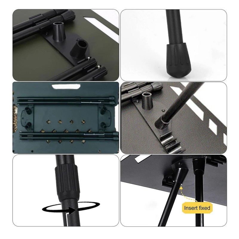 Aramox Folding Table Legs Aluminum Alloy Furniture Legs Replacement for