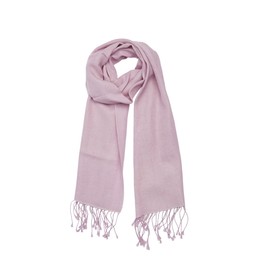 Cashmere Boutique Women Pashmina Scarf for Daily Wear, Wedding, Evening Party, and Winter Warm - 70% Cashmere and 30% Silk - Light Purple, 12" x 60"