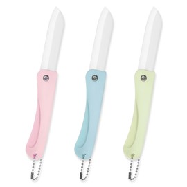 Portable Ceramic Paring Knife Paring Knives Set of 3 Fruit and Vegetable Knife Folding Knife Kitchen Knife For Daily Use Handy Fruit Knife for Picnic Travel Camping Outdoor Activities