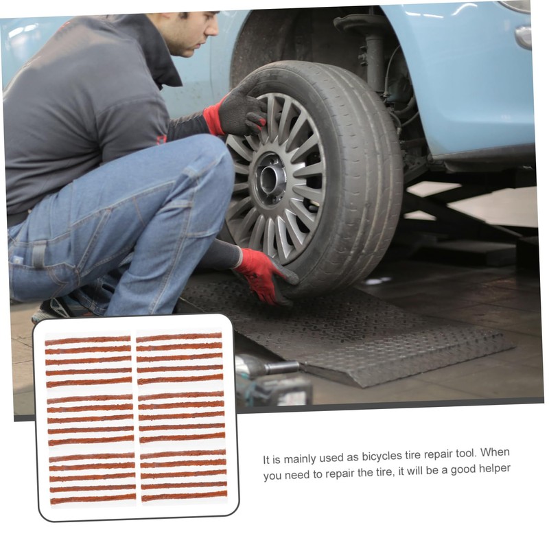 iplusmile 30pcs Tubeless Tire Repair Kit Puncture Repair Strips for