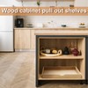 Menkxi 2 Set Pull out Tray Cabinet Organizer Wooden Pull
