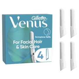 Venus Venus Dermaplaning Blades for Face, Womens Face Razor Blades Refills x 4 for Facial Hair & Skin, Exfoliating Blades for Dermaplaning Tool