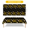 EVYIENEN 2 Pack 60th Birthday Tablecloth,Disposable Black Gold Plastic Waterproof