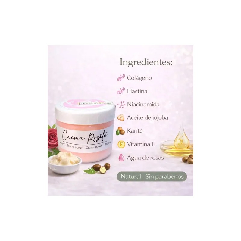 Kit Crema Rosita Aclarado Natural Colágeno Fps 15