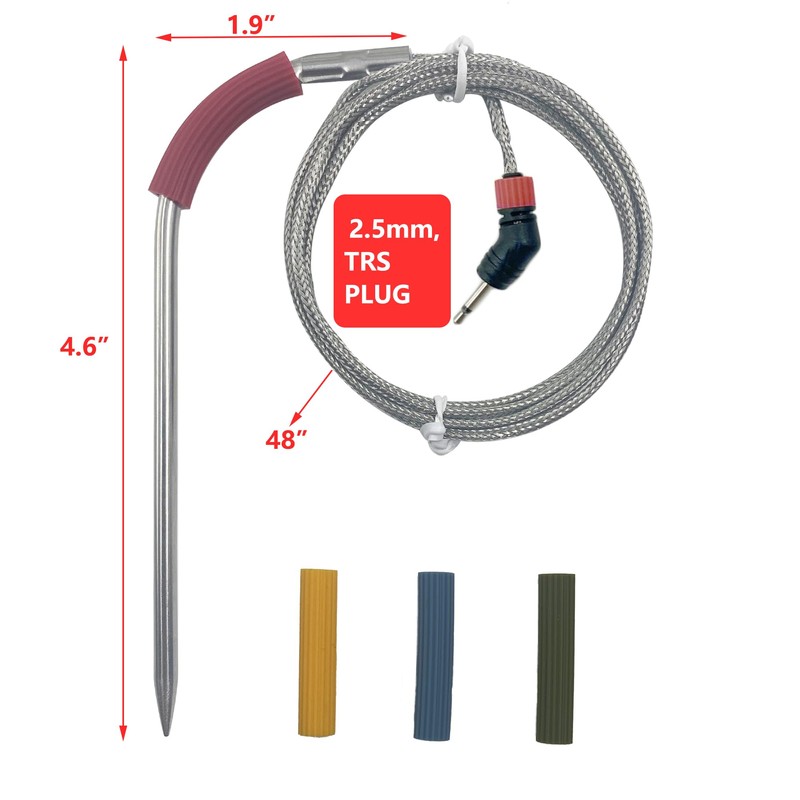 4 Packs Pro Meat Temperature Probes for Weber iGrill, Connect