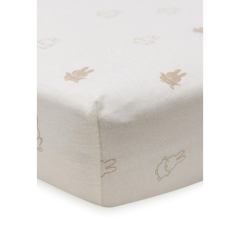 Jollein Happy Miffy Nougat 511-507-67094 - Lenzuolo con angoli elasticizzati