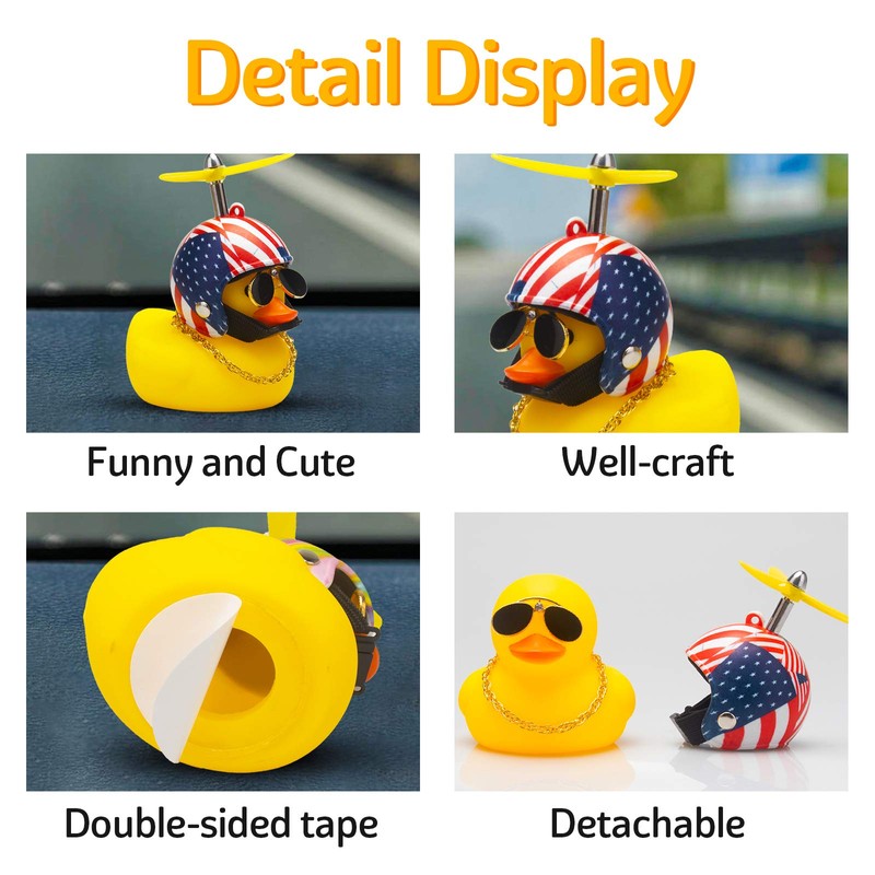 wonuu Rubber Duck Car Ornaments Yellow Duck Car Dashboard Decorations