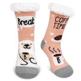 Justay Sowarm Slipper Socks for Women Fluffy Socks Warm Socks Non-Slip Socks Thermal for Christmas Winter Socks Fuzzy Fleece Lining Knit Thick Socks Gift for Women