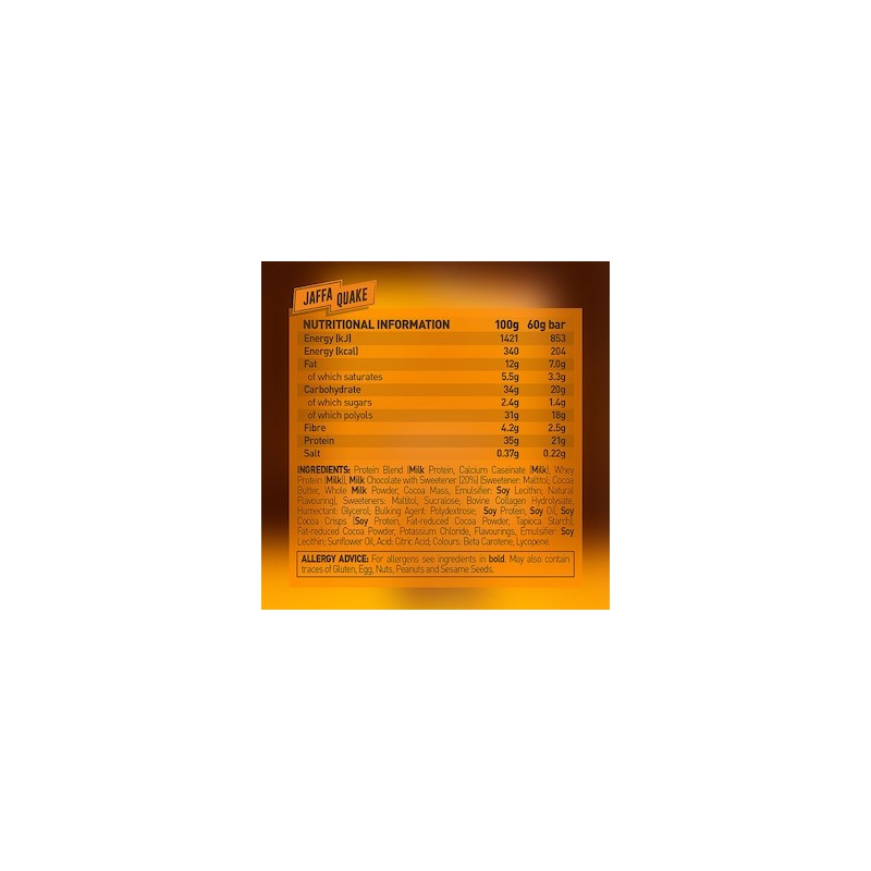 Grenade Jaffa Quake Protein Bar 12 x 60g