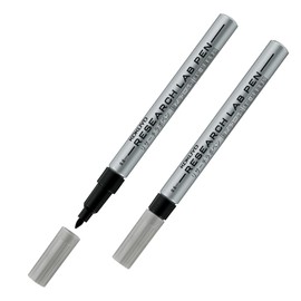 Kokuyo PM-R100DX2SET Marker Research Lab Pen, Alcohol Resistant, Black, Set of 2