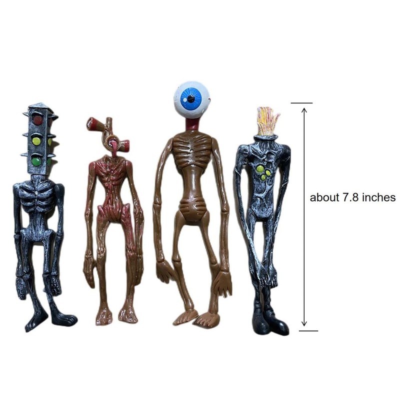 POPRORE 4 PCS Siren Head Action Figure Monster Siren Head