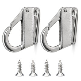 AMYSPORTS Heavy Duty Fender Hook Screw Wall Hanging Staple Hanger Marine Fender Stainless SUS316 2pcs