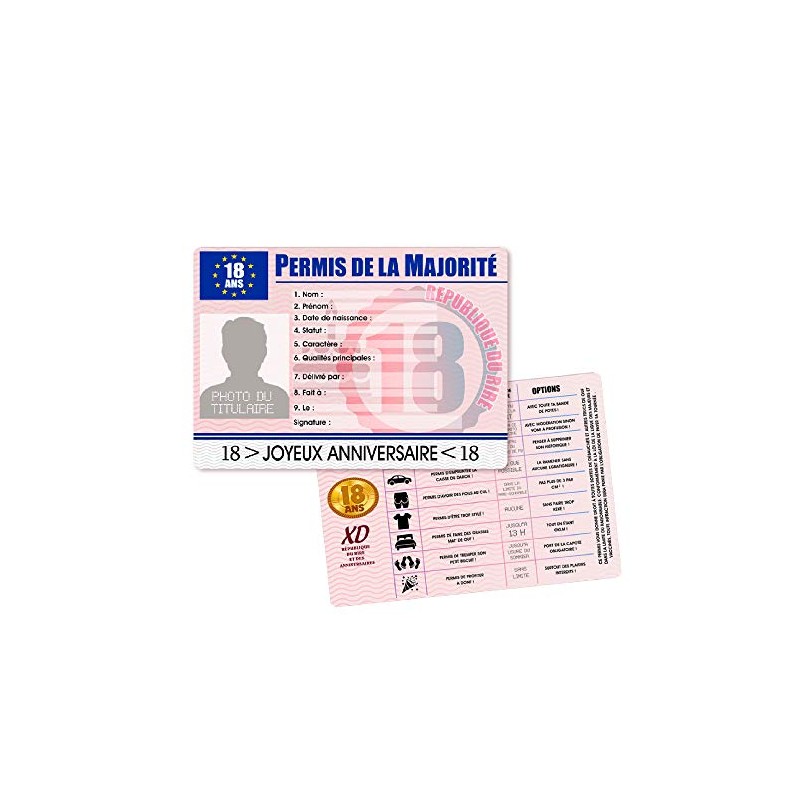 STC Majority Birthday Permit 18th Birthday Boy