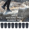 Tvoip Trekking Pole Replacement Tips 8 Pack Hiking Pole Rubber