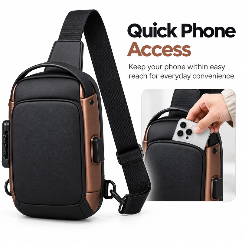 Men’s Sling Bag for Daily Commute – Oxford Crossbody Chest