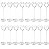 BOBOZHONG Place Card Stands,16Pcs Table Number Holders,Silver Tall Place Card