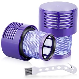 2 Pack V10 Filter Compatible with Dyson, Replacement Dyson Filter, V10 Animal Filter for Dyson V10 SV12 Cordless Cyclone Animal Absolute Washable, Replace Part No. 969082-01 (2 Pack V10 Filters)