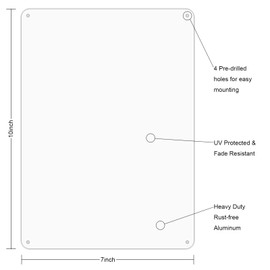 Blank Metal Signs- 5 Pack, 10x7 inches White Blank Sign, Heavy Duty Aluminum Write-On Sign, Easy to Install, Blank Sublimation Sign for Heat Transfer, Vinyl, Write, Ink Print