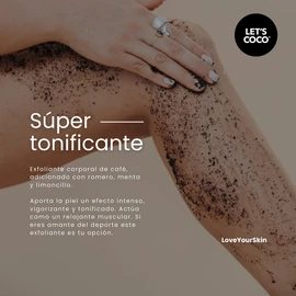 LET'S COCO | Exfoliante Corporal Super Tonificante, Let’s Coco Black - Exfoliante de Café, Anti-Celulitis, Para Uso en Todo el Cuerpo - Contenido Neto 200 Gr – 7 Oz