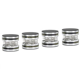 4PCS Aluminum Spring Speakers Spikes Isolation Stand Feet Pad Shockproof Mat for HiFi Amplifier/Speaker/Turntable/Player, Load Up to 77.2lb (Silver)