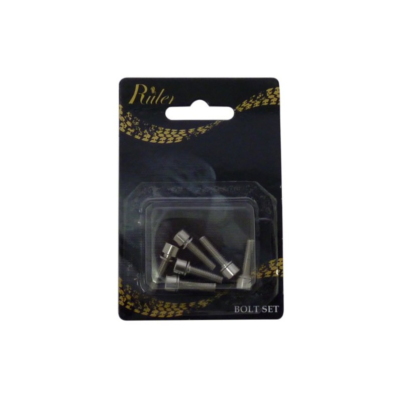 Ruler Stainless Steel Bolt Set, 6 Pieces, M5 x 18