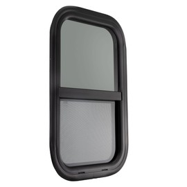 RecPro RV Window | 15" W x 22" H | Teardrop Vertical Slide | RV Window Replacement | Optional 1 1/2" Trim (Without Trim Ring, One Window)