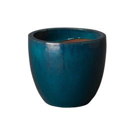 Emissary RND Pot, Teal 14X12 H
