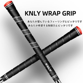 KNLY Wrap Golf Grips Set of 13 Anti-Slip TPE Rubber Composite Material, All-Weather Standard/Medium Mixed Golf Club Grips, 7 Colors to Choose From (Standard, Black-Red)