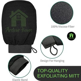 Ardour House Body Scrubber Exfoliating Glove - Double-Layered Body Glove for Dead Skin, Tan Removal For Face and Body Scrubber Exfoliator Mitt, Bath Scrub Glove Body Whitening