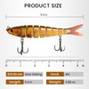 Pristis 5 pcs Multi Jointed Swimbaits, Artificial Fishing Lures for