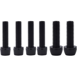 HOOWDAMY 6pcs Stainless Steel Titanium Plated Hex Socket Bike Bolts Bike Stem Hex Bolts for Stem Bolts with Washers Taper Head M5x18mm M5x 23mm Bicycle Motorcycle Wheel License Plate Mounting Bolts