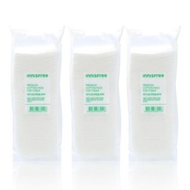 Innisfree 80 cotton pads (3 packs) / 이니스프리 닦아 쓰는 화장솜 80매 3개