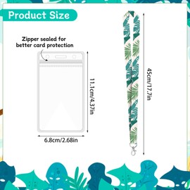 8 Pack Lanyards for Cruise Ship Cards, Cruise Lanyard Cruise Ship Essentials for Id Badges & Cruise Ship Key Cards (Rainforest Style 2)