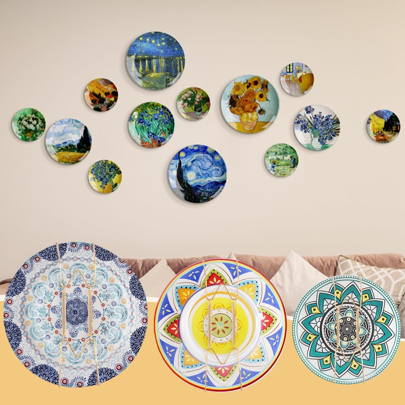 12 Pack 6/8/10 Inch Decorative Plate Medium Plate Hangers for