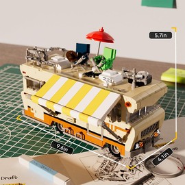 SOMLIGOGO RVs Building Blocks Set,Camping Vehicles Construction Building Bricks Set,House Van Building Set Toy for Boys Girl,Movie RV Car Present for Teens Adults Kids (1288PCS)