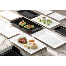 zappy 10 13" x 8.5" Rectangle Serving Trays with Lids Food Containers Plastic Containers with Lids White Rectangular Trays Rectangle Trays Plastic Tray Dinner Plates with Lids Food Storage Containers